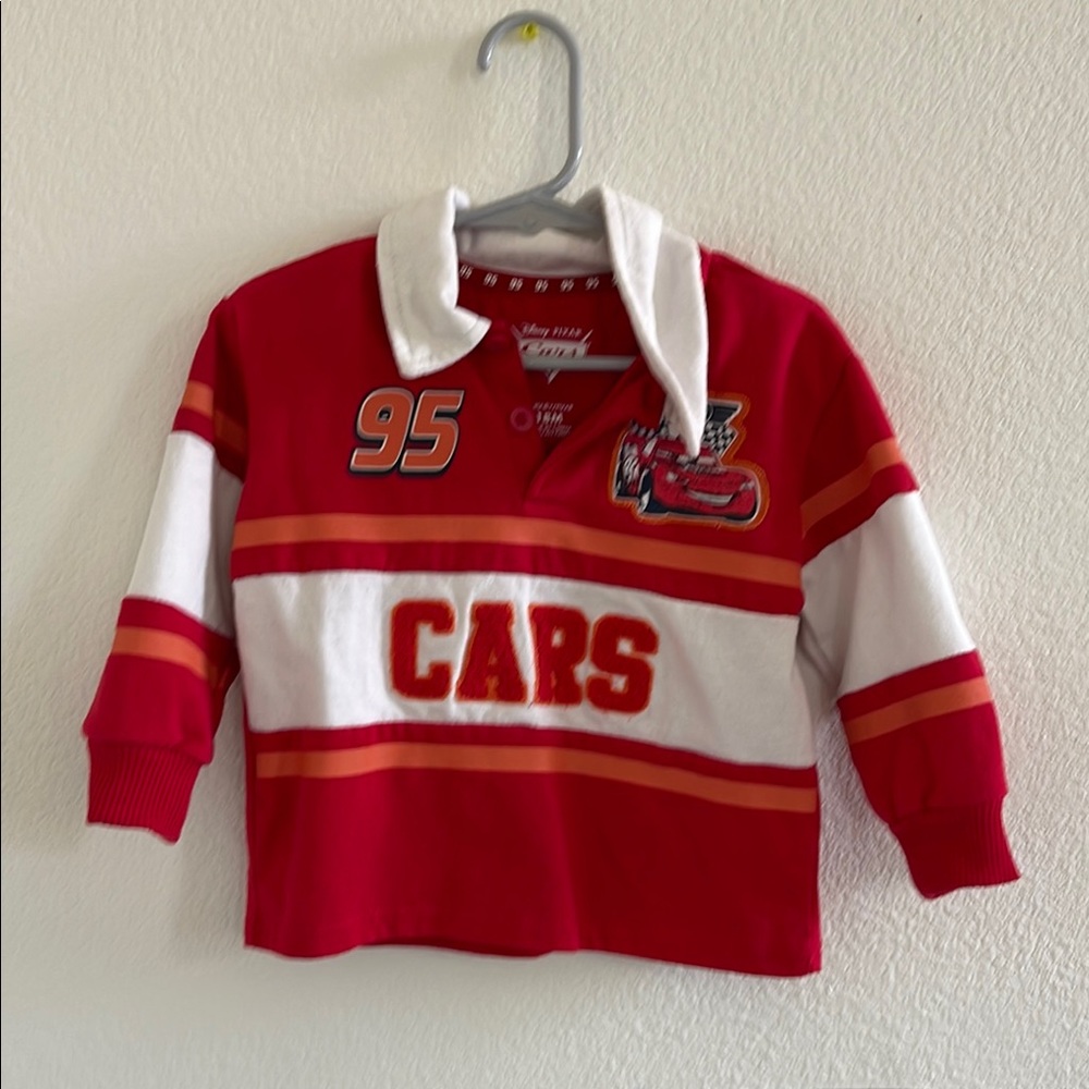 Disney Cars Red and White Polo Shirt
